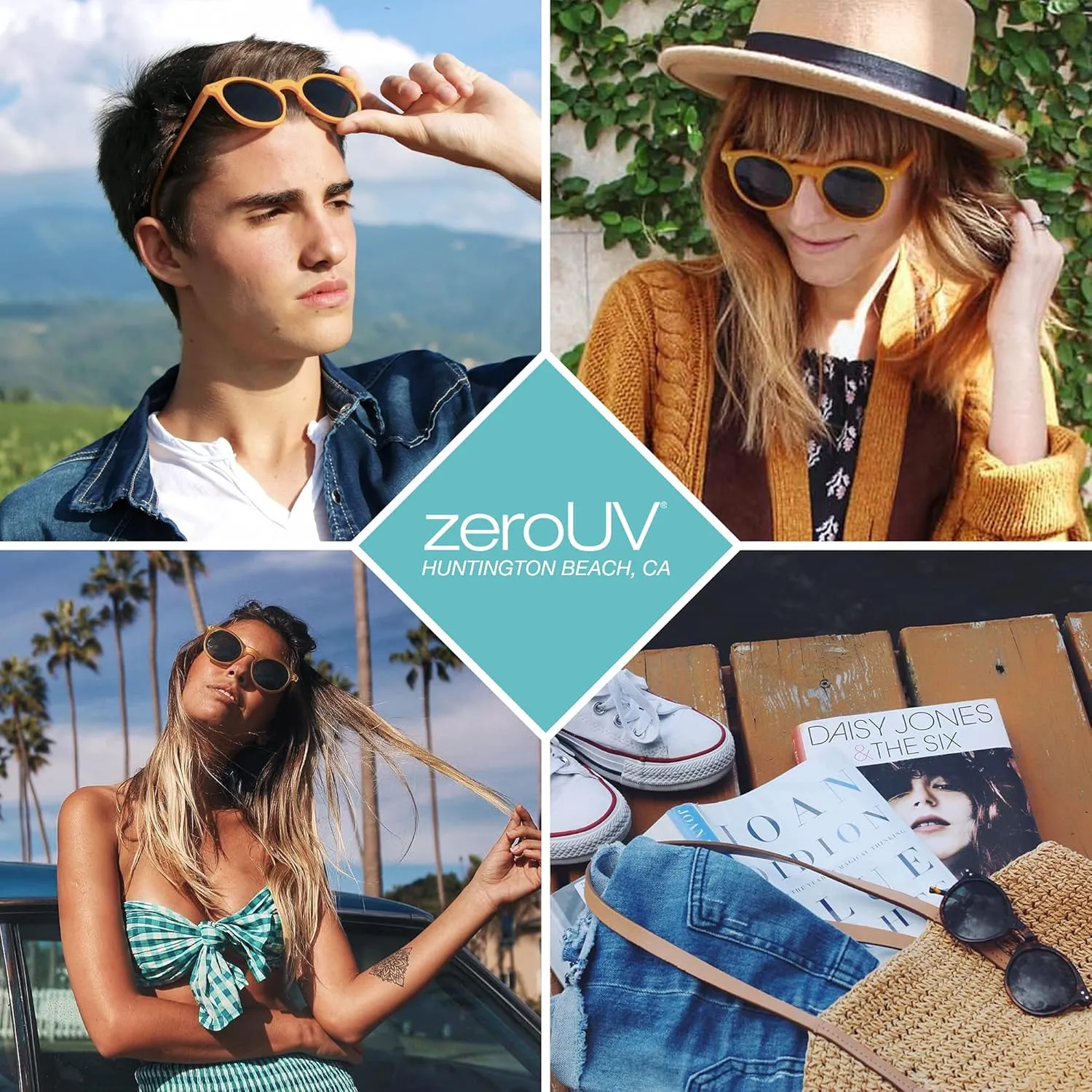 zeroUV - Vintage Retro Horn Rimmed Round Circle Sunglasses with P3 Keyhole Bridge