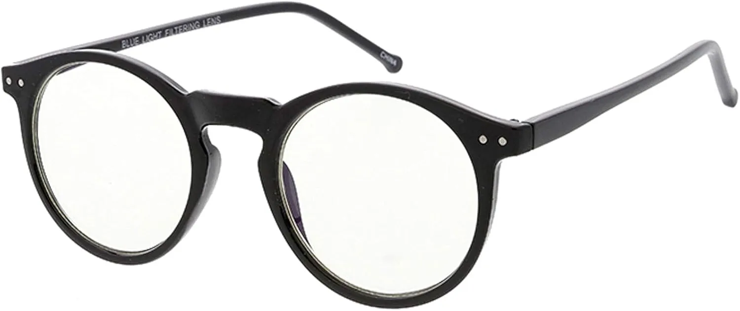 zeroUV - Vintage Retro Horn Rimmed Round Circle Sunglasses with P3 Keyhole Bridge