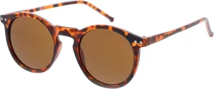 zeroUV - Vintage Retro Horn Rimmed Round Circle Sunglasses with P3 Keyhole Bridge