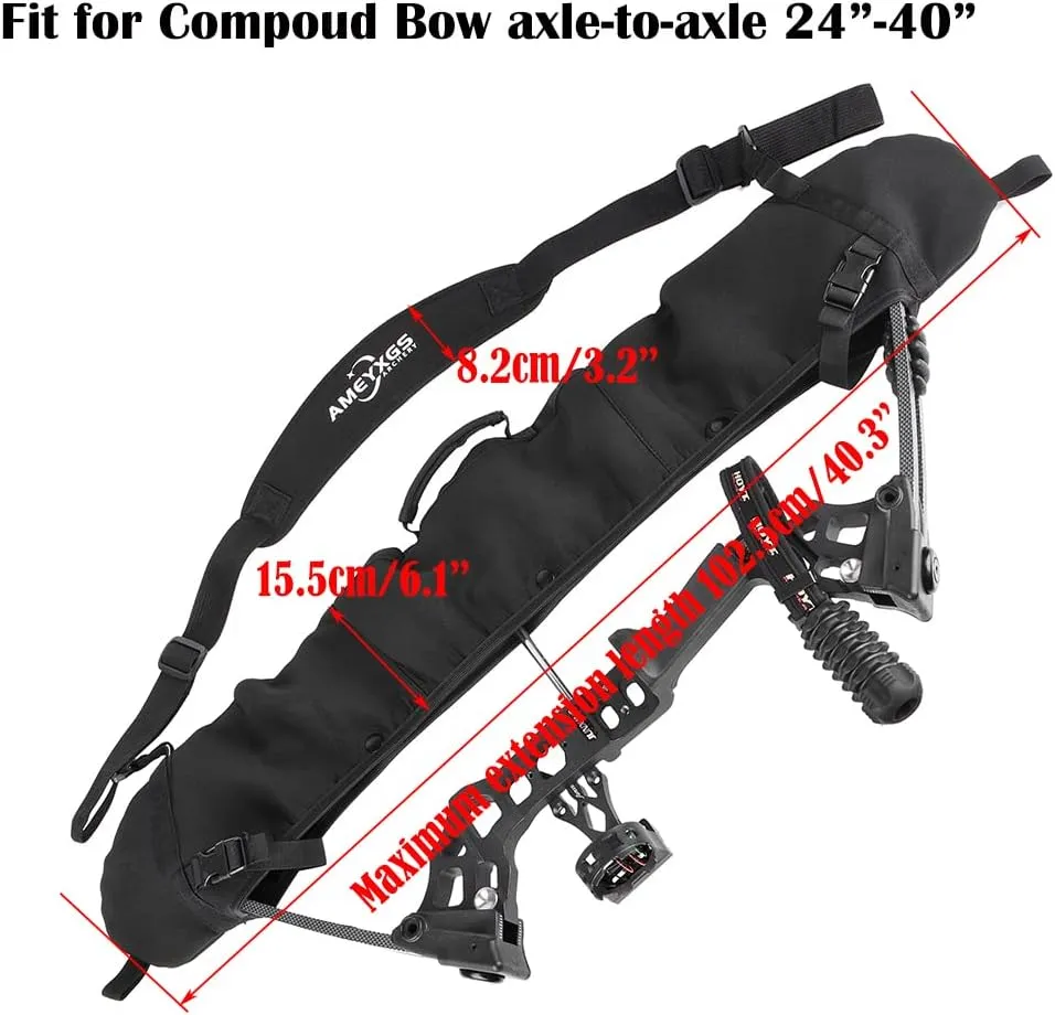 ZSHJGJR Archery Compound Bow Sling String Protector Cams Case Carrying Shoulder Strap Holder Accessories for Outdoor Hunting