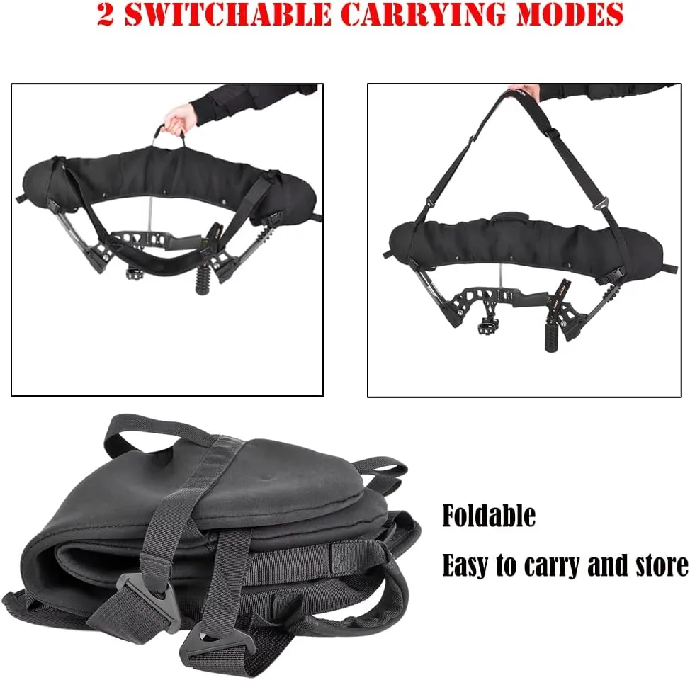 ZSHJGJR Archery Compound Bow Sling String Protector Cams Case Carrying Shoulder Strap Holder Accessories for Outdoor Hunting